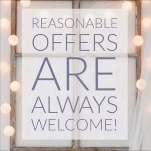Reasonable offers are welcomed!